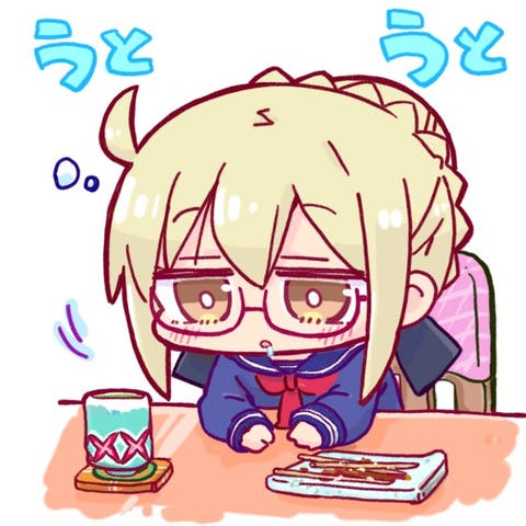 【FGO】おやつを食べて うとうとえっちゃん。Fate/GrandOrderのイラスト紹介3255