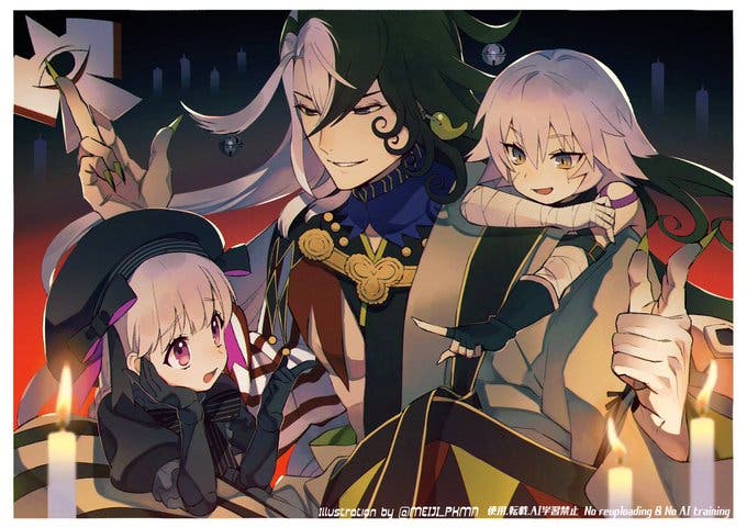 【FGO】道満と子供たちと怪談話　Fate/GrandOrderのイラスト紹介3483